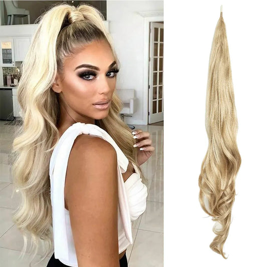 Synthetic PonyTail 32" Long Layered Natural Curly Look Hair Extension