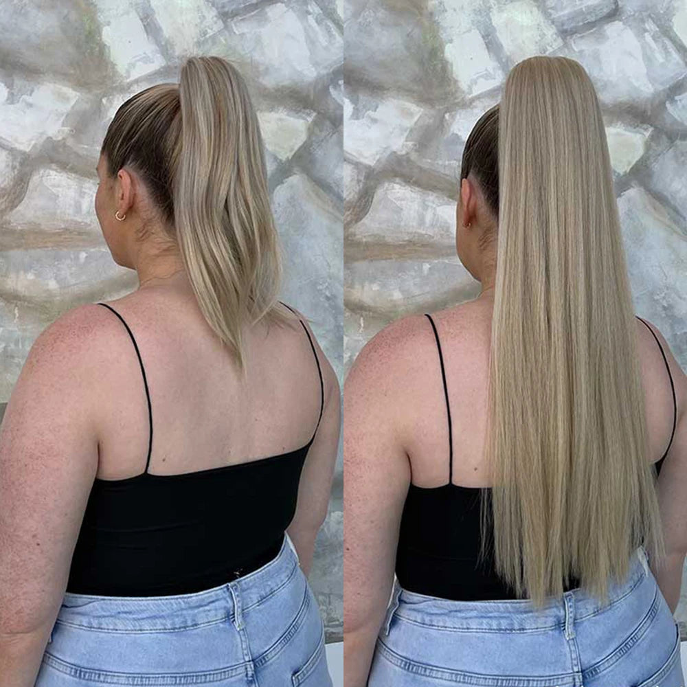 Synthetic Ponytail 34" Clip In Hair Extension