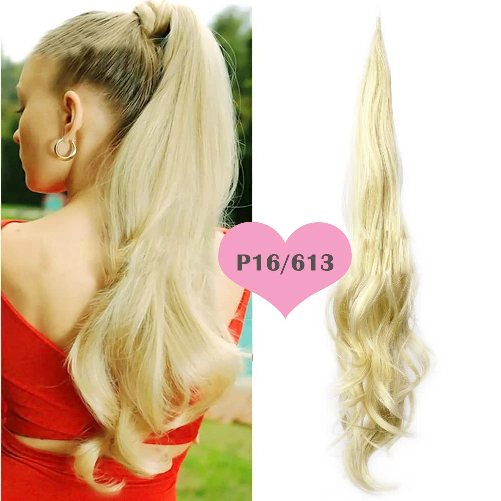 Synthetic PonyTail 32" Long Layered Natural Curly Look Hair Extension